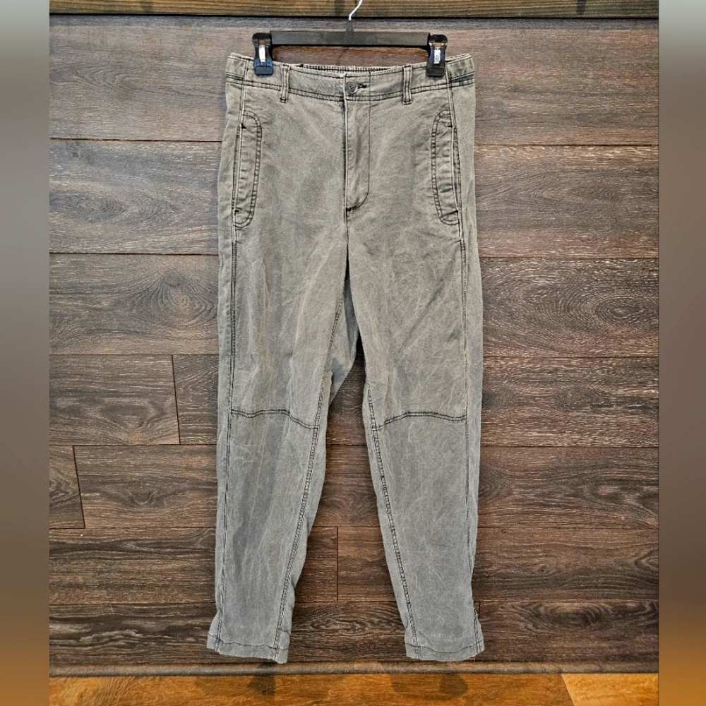 High rise grey pants size M Tall